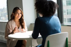 Recruitment interview tips - two people at interview