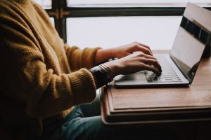 Digital Skills Gap - Person using laptop on desk